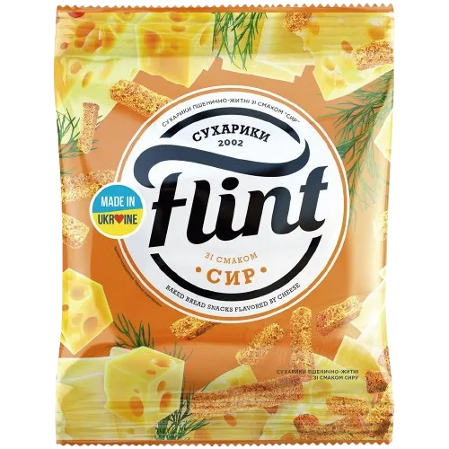 [76336] FLINT - Snack de pain saveur "fromage" 70g