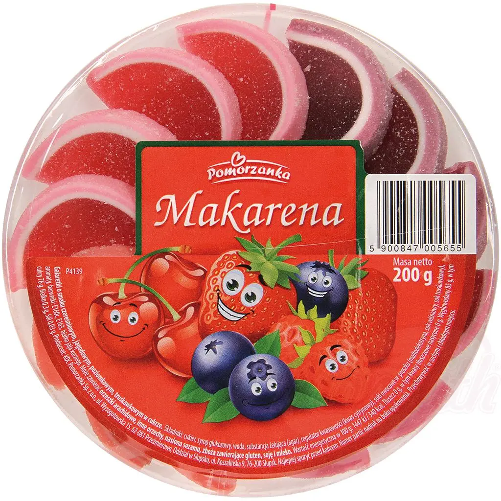POMORZANA - Tranches de fruits en gelée "Makarena Polnischer Garten" 200g