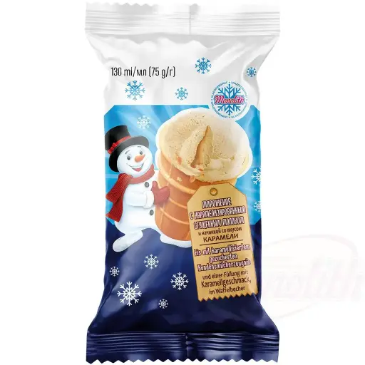 [4047] MONOLITH - Glace au lait concentré sucré caramélisé et fourré au caramel 75g