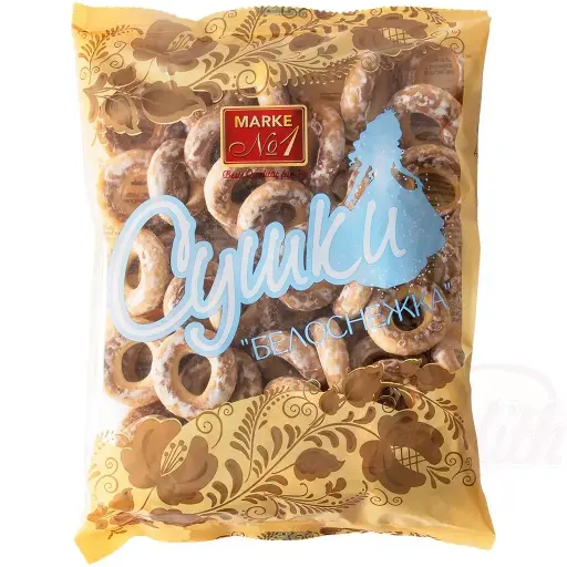 [76018] MARKE N°1 - Biscuits secs en anneaux "БЕЛОСНЕЖКА"
