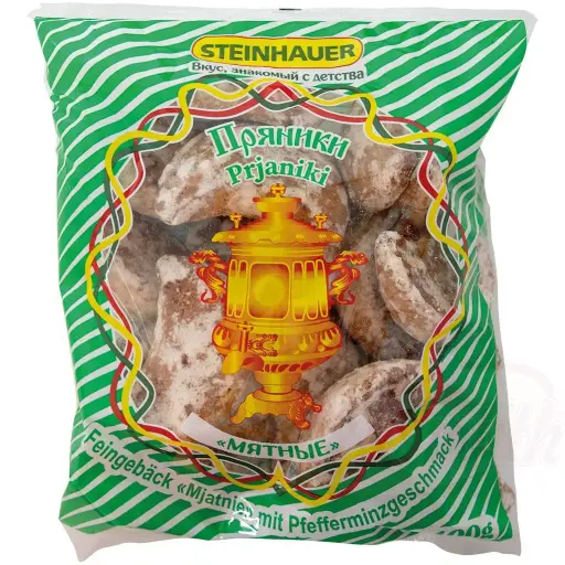 [78006] STEINHAUER - "Mjatnie" biscuits à la menthe poivrée 400g