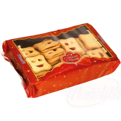 [79210] SLADKAYA STRANA - Biscuits fourrés à la cerise "Smajli" 400g