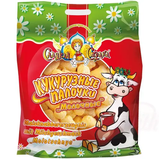 [82213] SLADKAYA STRANA - Bâtonnets de mais, saveur lait "Молочные" 160g