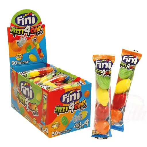 [82905] FINI - Chewing-Gum "Bubble Gum Strips Fruit-Mix"