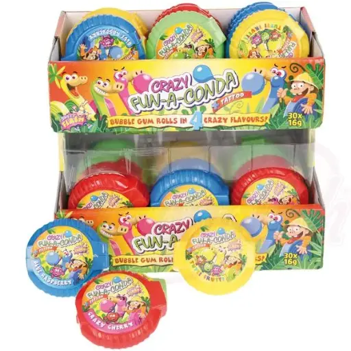 [88907] FINI - Roll chewing-gum « Crazy Fun-a-Conda »