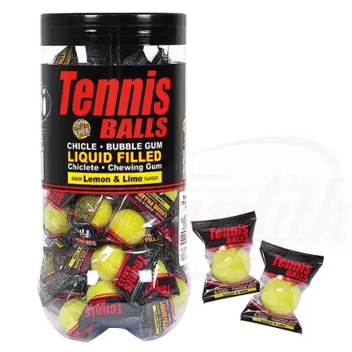 [88909] FINI - Chewing-gum "Tennis ball", saveur citron