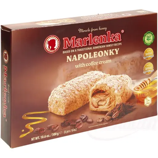 [5483] MARLENKA - Patisserie feuilletée avec crème au café "Napoleonky" 300g