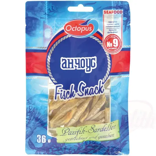 [11152] OCTOPUS - Snacks d'anchois du Pacifique séchés et salés 36g