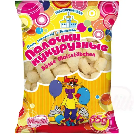 [82000] BELOZERKOWSKAJA - Bâtonnets de mais soufflés 65g